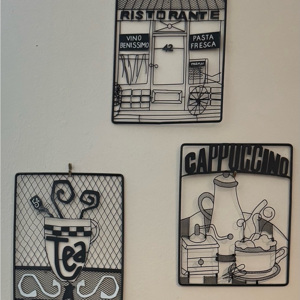 Black Metal Wall Art Set